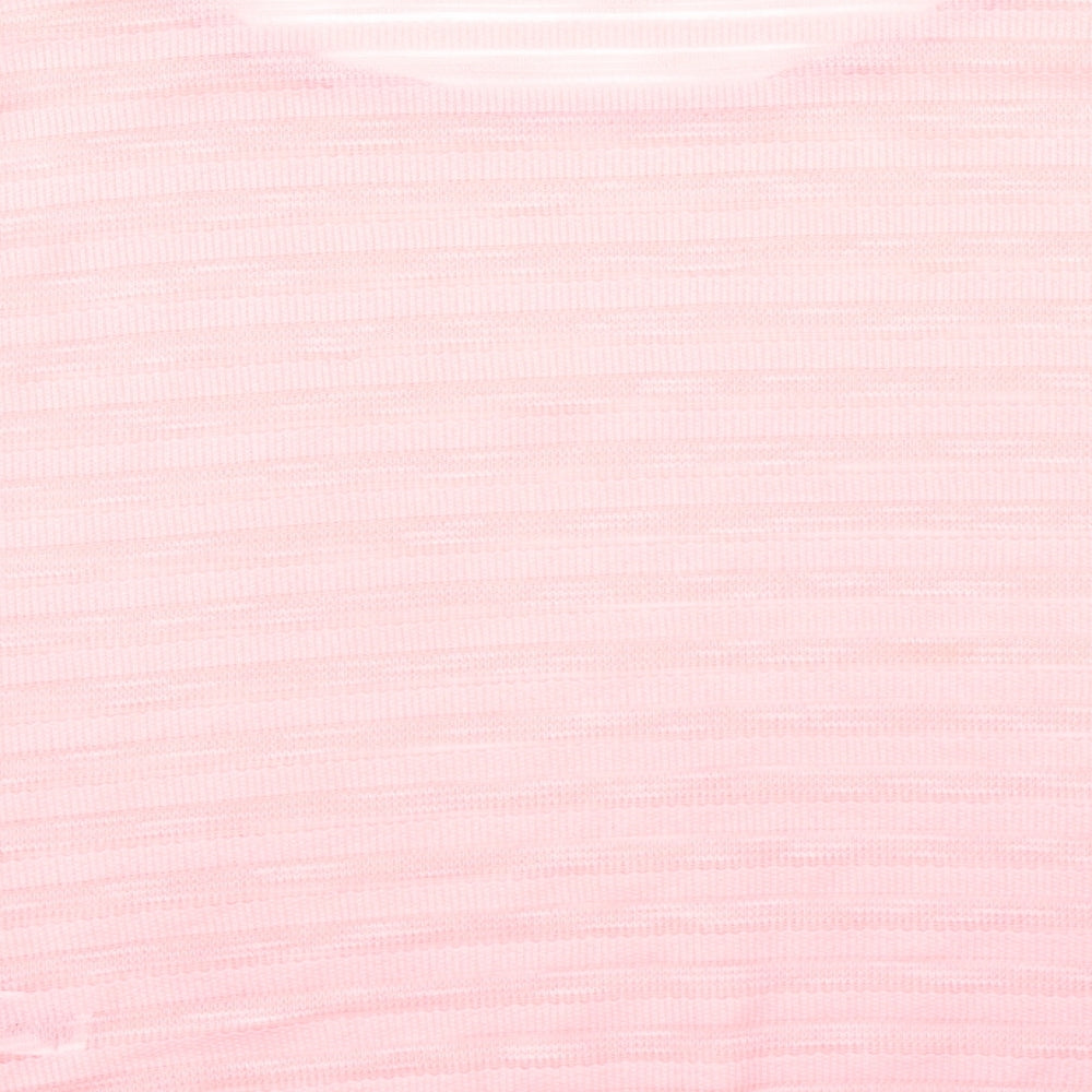 NEXT Womens Pink Round Neck Striped Polyester Pullover Jumper Size 8