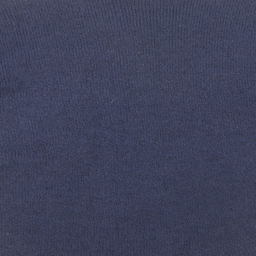 Fay Louise Womens Blue Round Neck Acrylic Pullover Jumper One Size