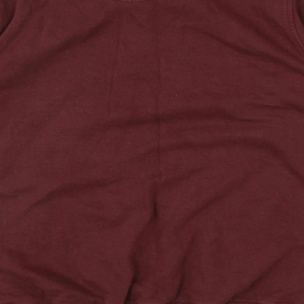 EWM Mens Red Cotton Pullover Sweatshirt Size M