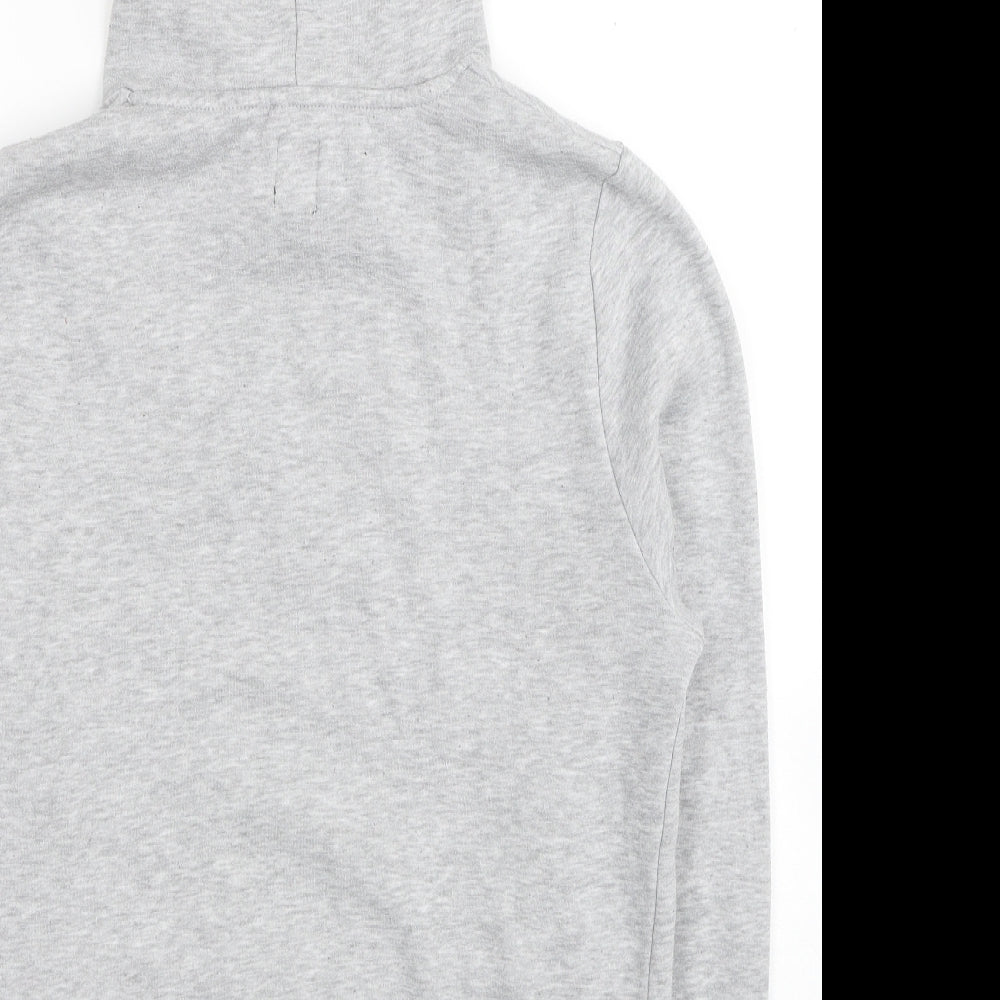River Island Mens Grey Polyester Pullover Hoodie Size XS