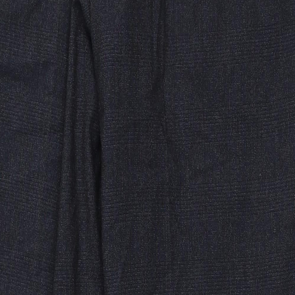 Marks & Spencer Mens Grey Polyester Trousers Size 34 in L31 in Regular Zip