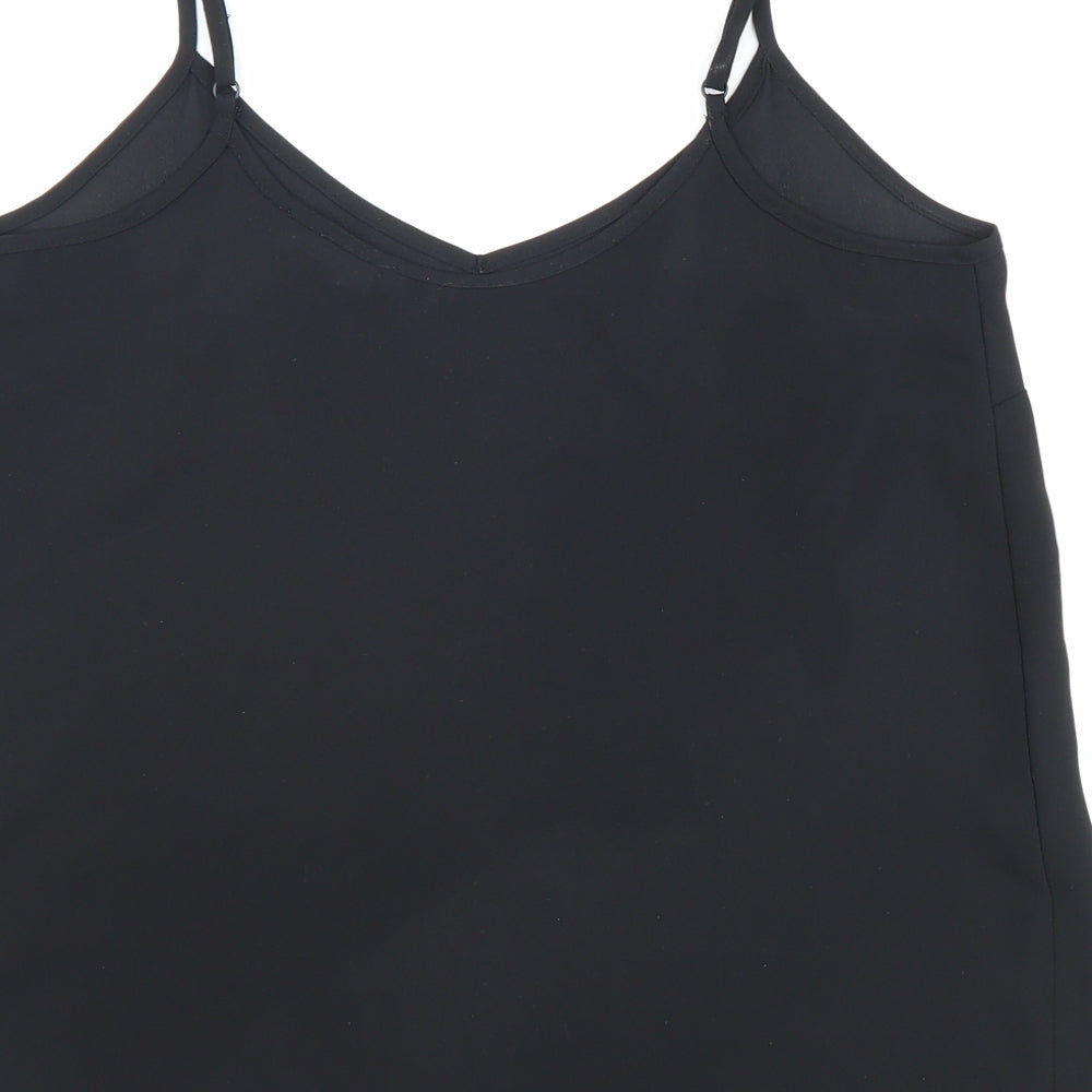 Atmosphere Womens Black Polyester Camisole Blouse Size 10 V-Neck
