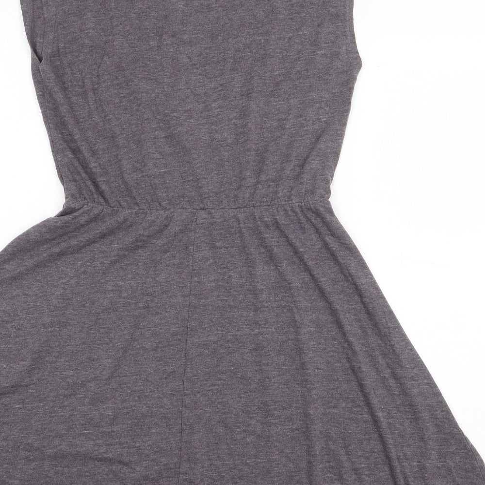 River Island Womens Grey Polyester A-Line Size 8 Round Neck Pullover