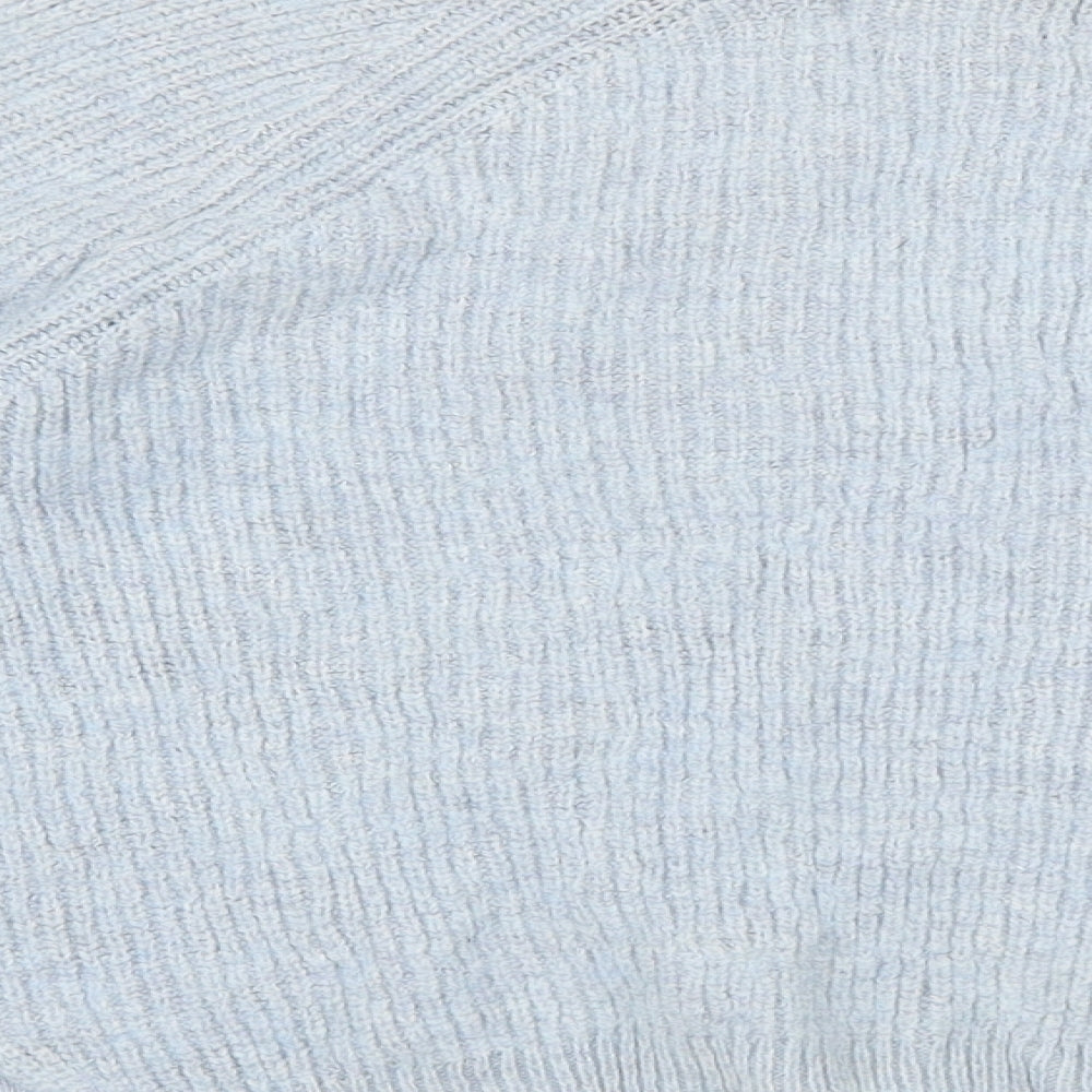 Marks and Spencer Womens Blue Round Neck Polyamide Pullover Jumper Size S