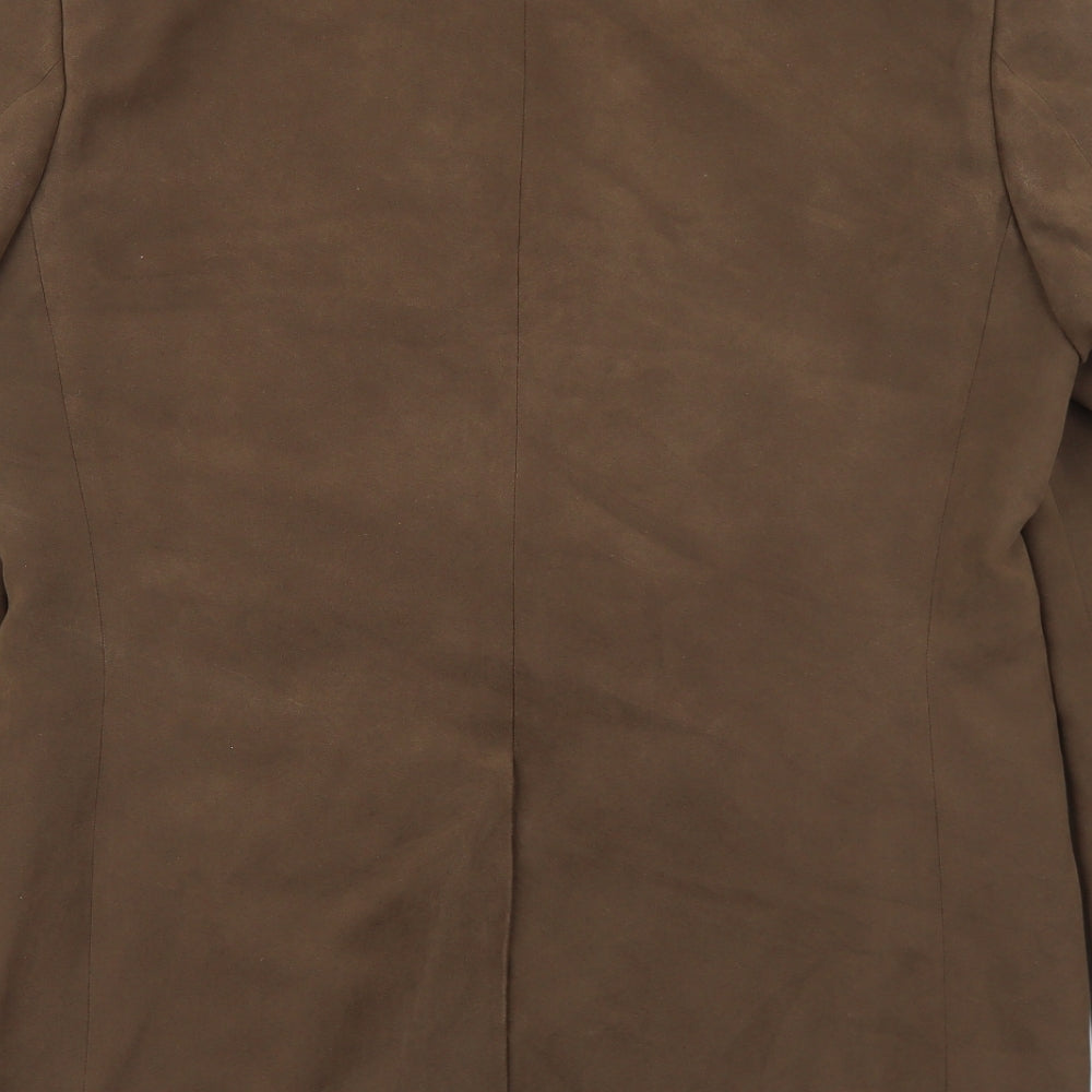 Greenwoods Mens Brown Polyester Jacket Blazer Size 40