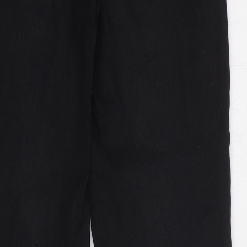 Preworn Womens Black Cotton Skinny Jeans Size 8 Slim Zip