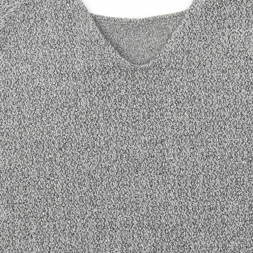 New Look Womens Grey Round Neck Viscose Pullover Jumper Size 12