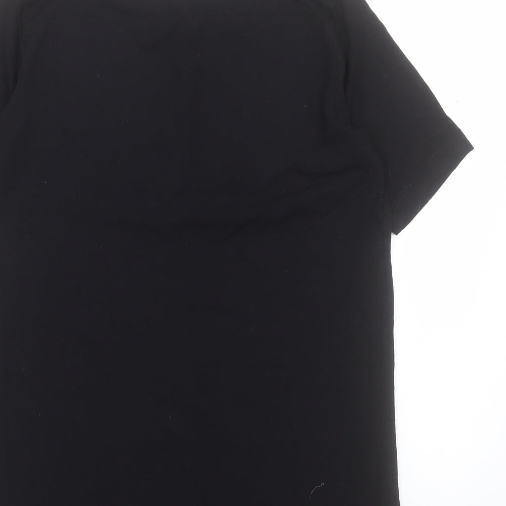 Select Womens Black Viscose Basic T-Shirt Size 8 Round Neck