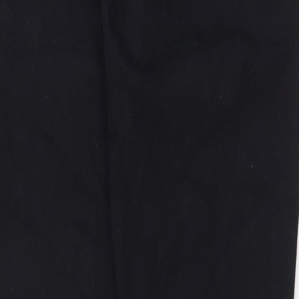 H&M Womens Black Cotton Straight Jeans Size 32 in Regular Zip