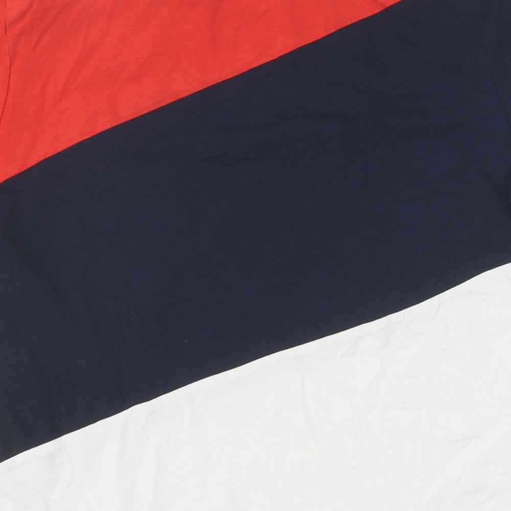 Monki Womens Multicoloured Colourblock Polyester Basic T-Shirt Size S Round Neck