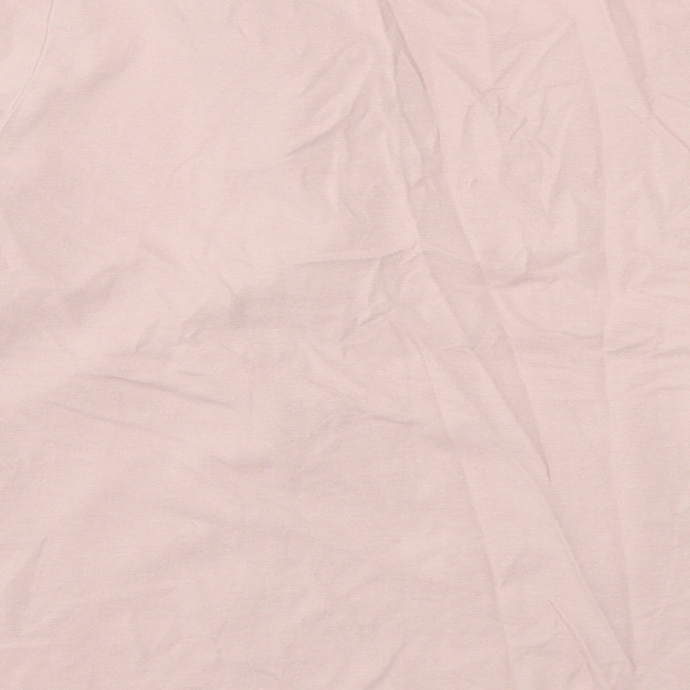 Oysho Womens Pink Polyester Basic Blouse Size L Round Neck