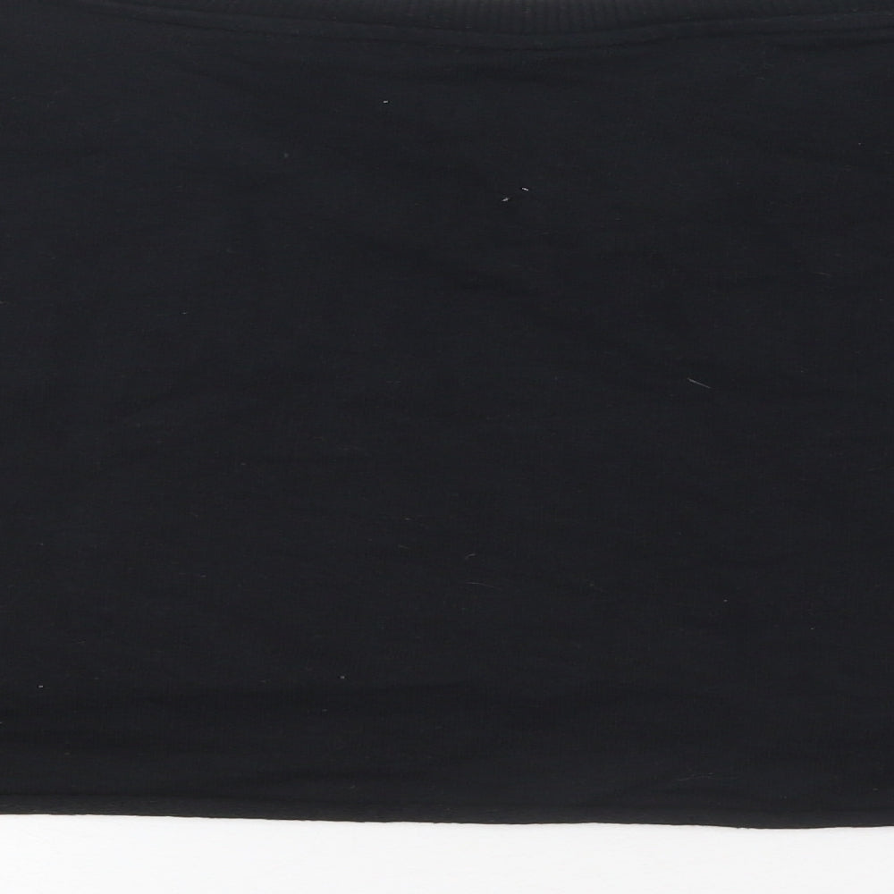 ASOS Womens Black 100% Cotton Pullover Sweatshirt Size 6 Pullover - Cropped