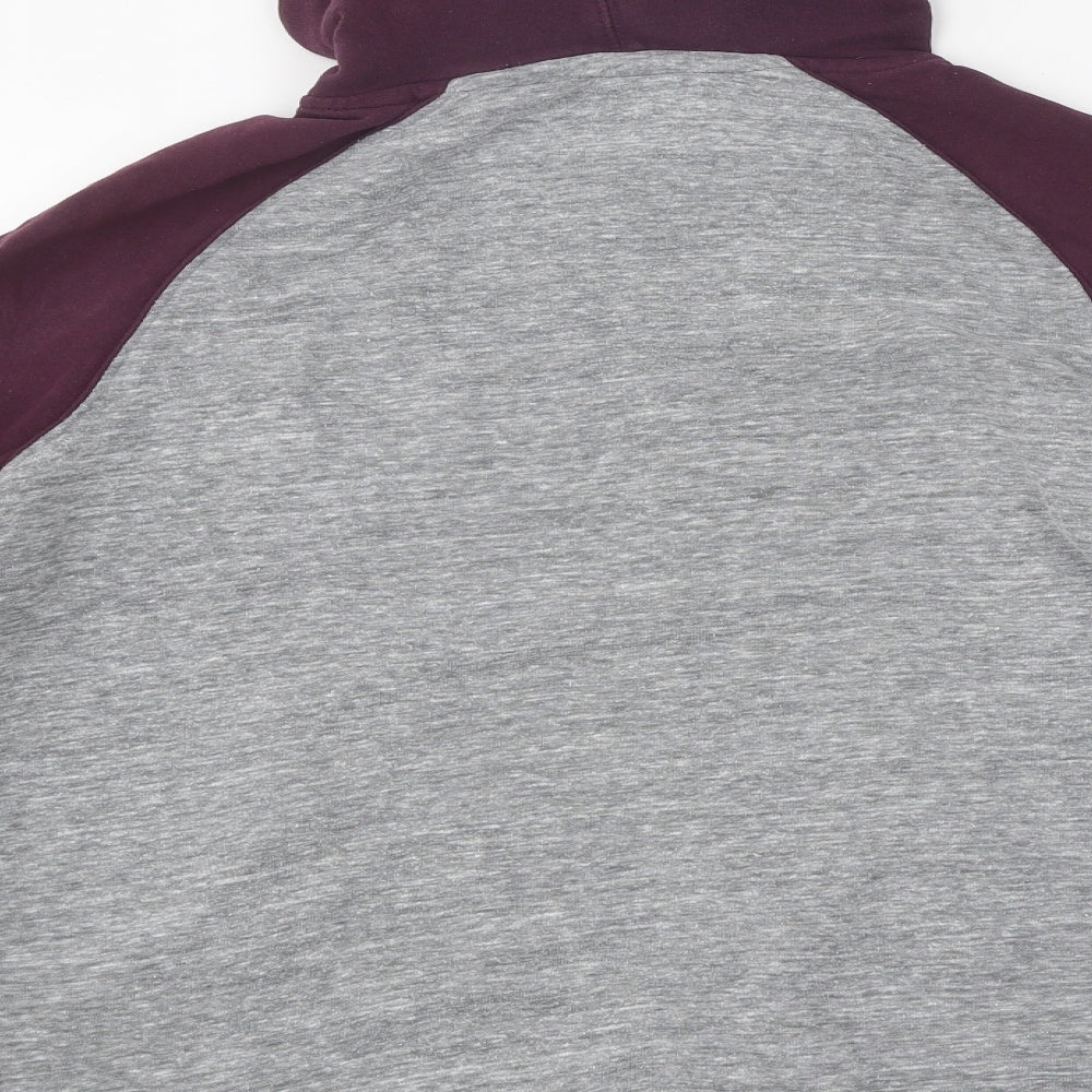 Easy Mens Pink Cotton Pullover Hoodie Size S