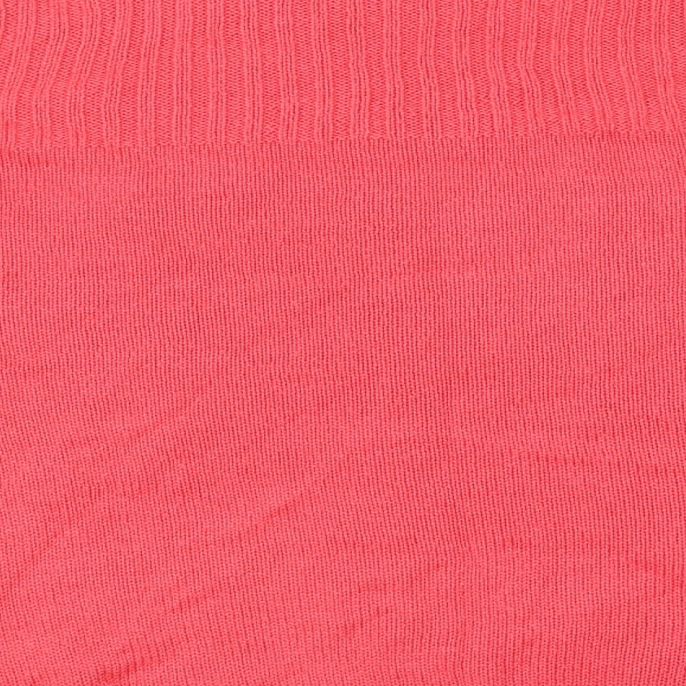 Isle Womens Pink Round Neck Acrylic Pullover Jumper Size M
