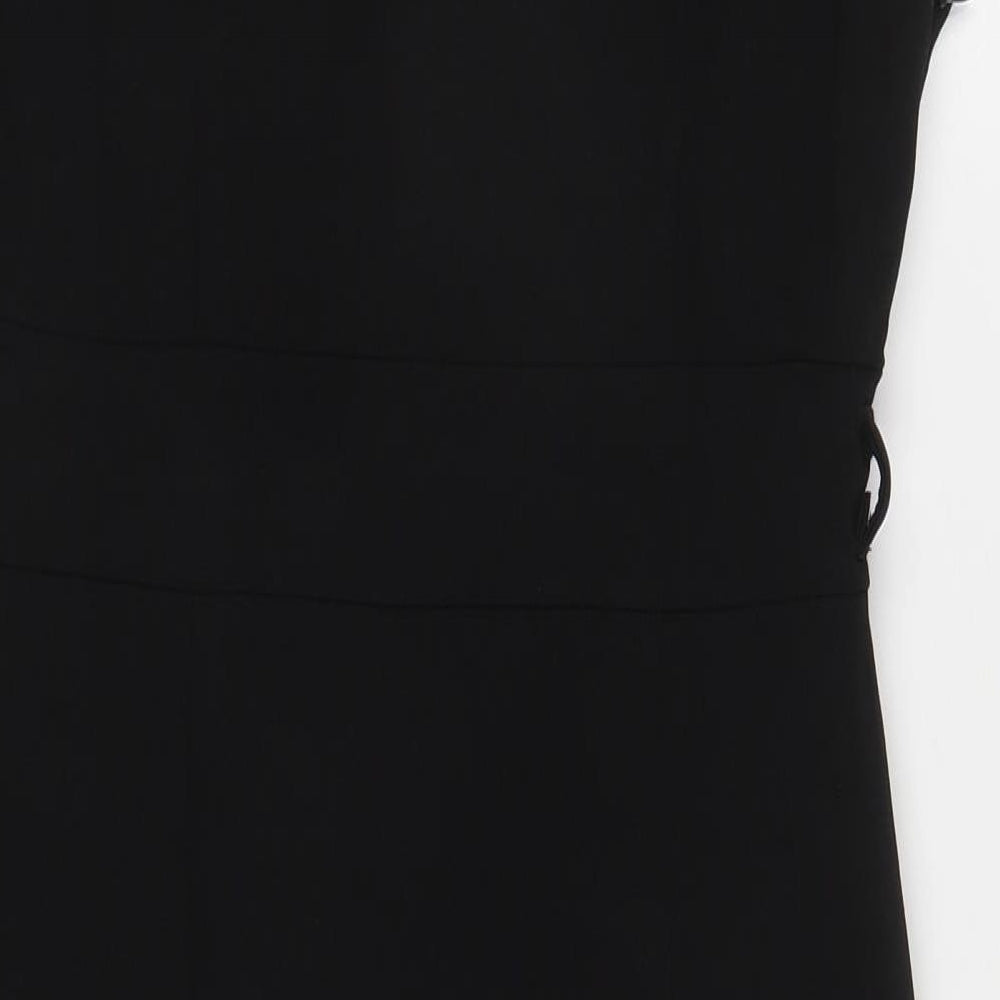 Allegra K Womens Black Polyester Shift Size M Sweetheart Zip