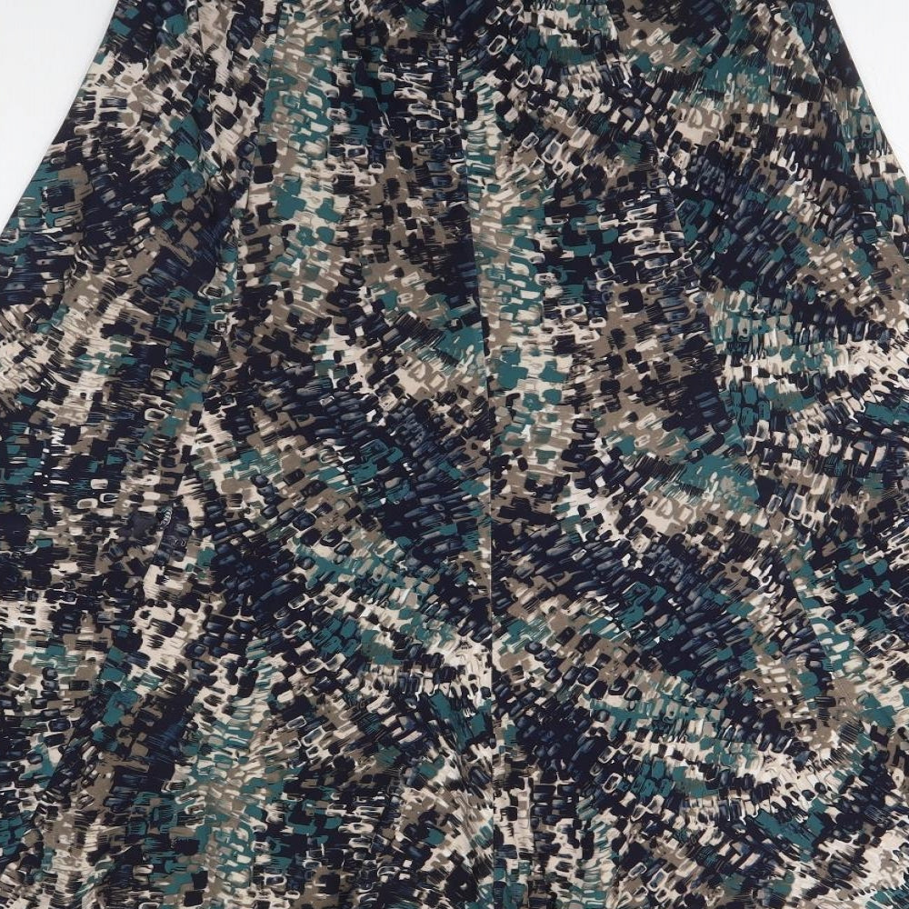 Country Casuals Womens Multicoloured Geometric Polyester A-Line Skirt Size S