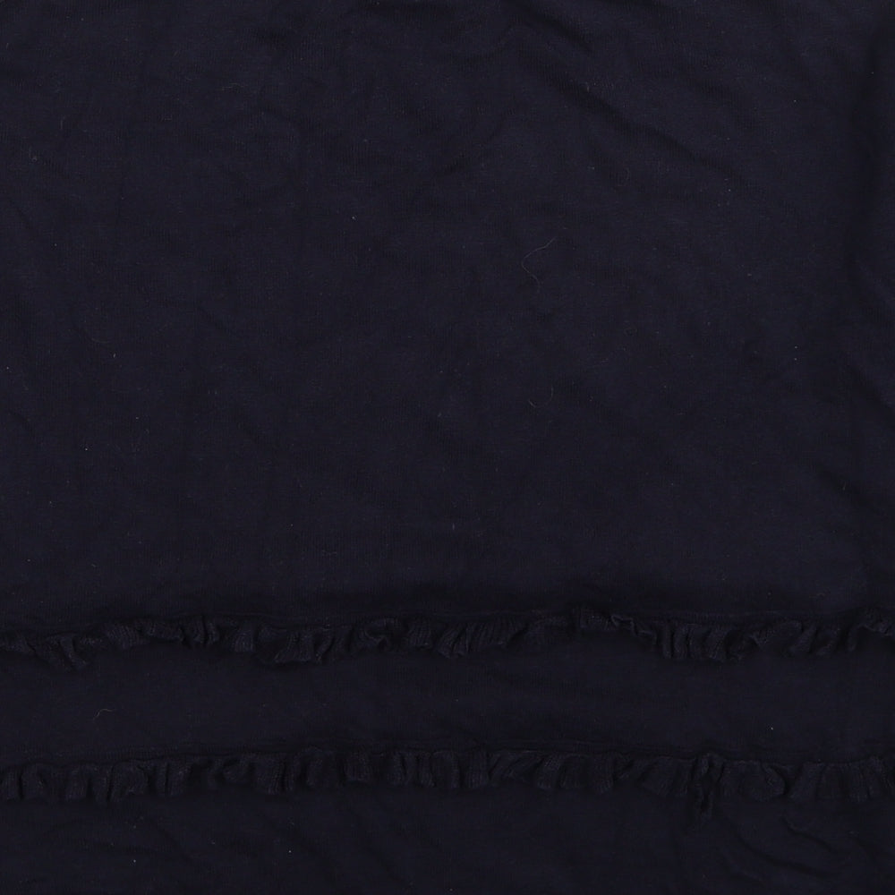 Marks & Spencer Womens Blue Round Neck Viscose Pullover Jumper Size 12