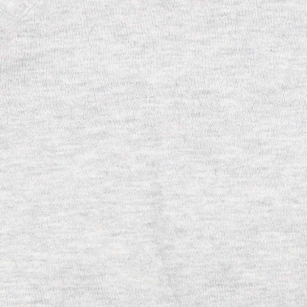 H&M Womens Grey V-Neck Acrylic Pullover Jumper Size M