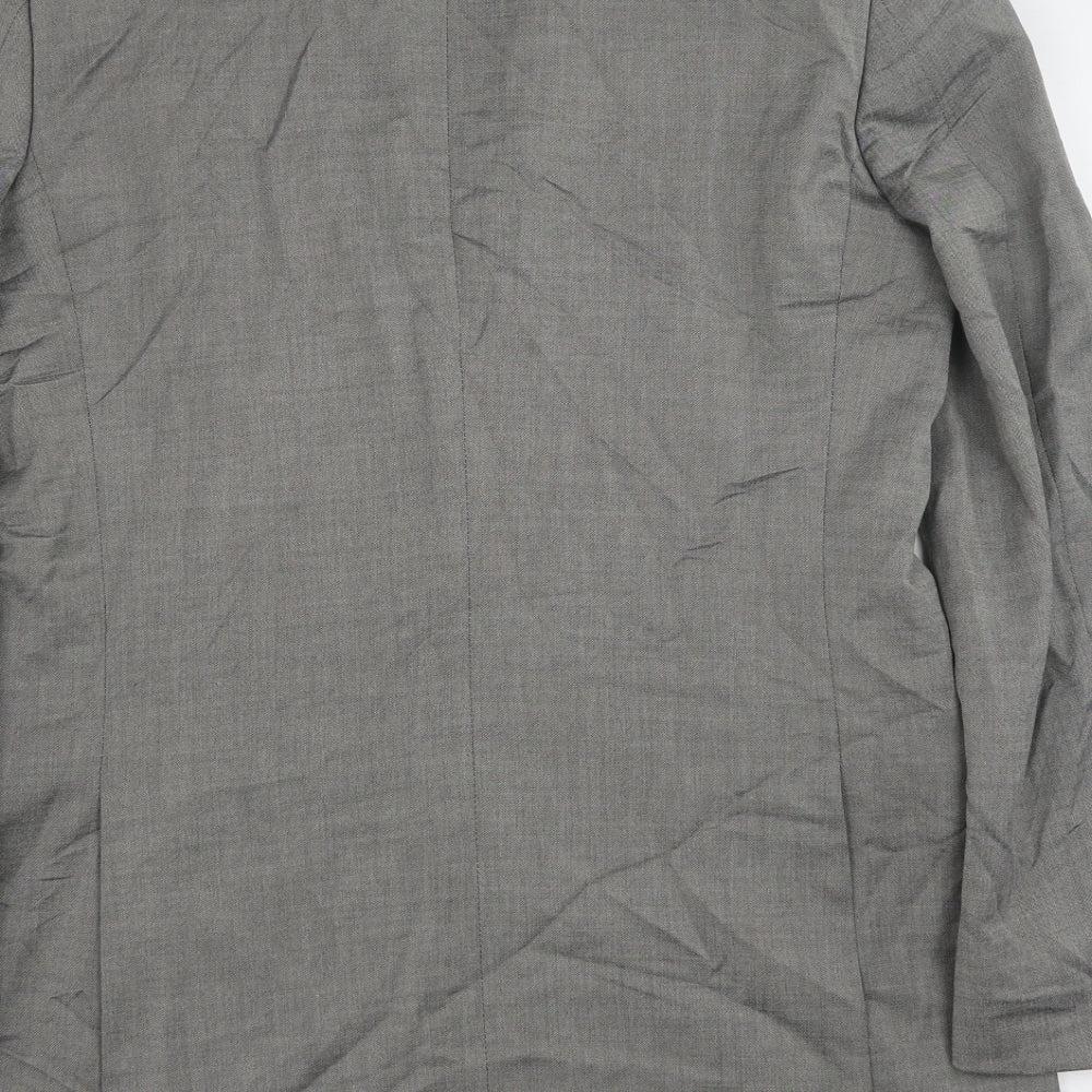 topma Mens Grey Polyester Jacket Blazer Size 40