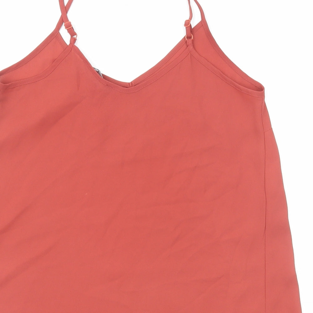 Atmosphere Womens Orange Polyester Camisole Tank Size 8 V-Neck