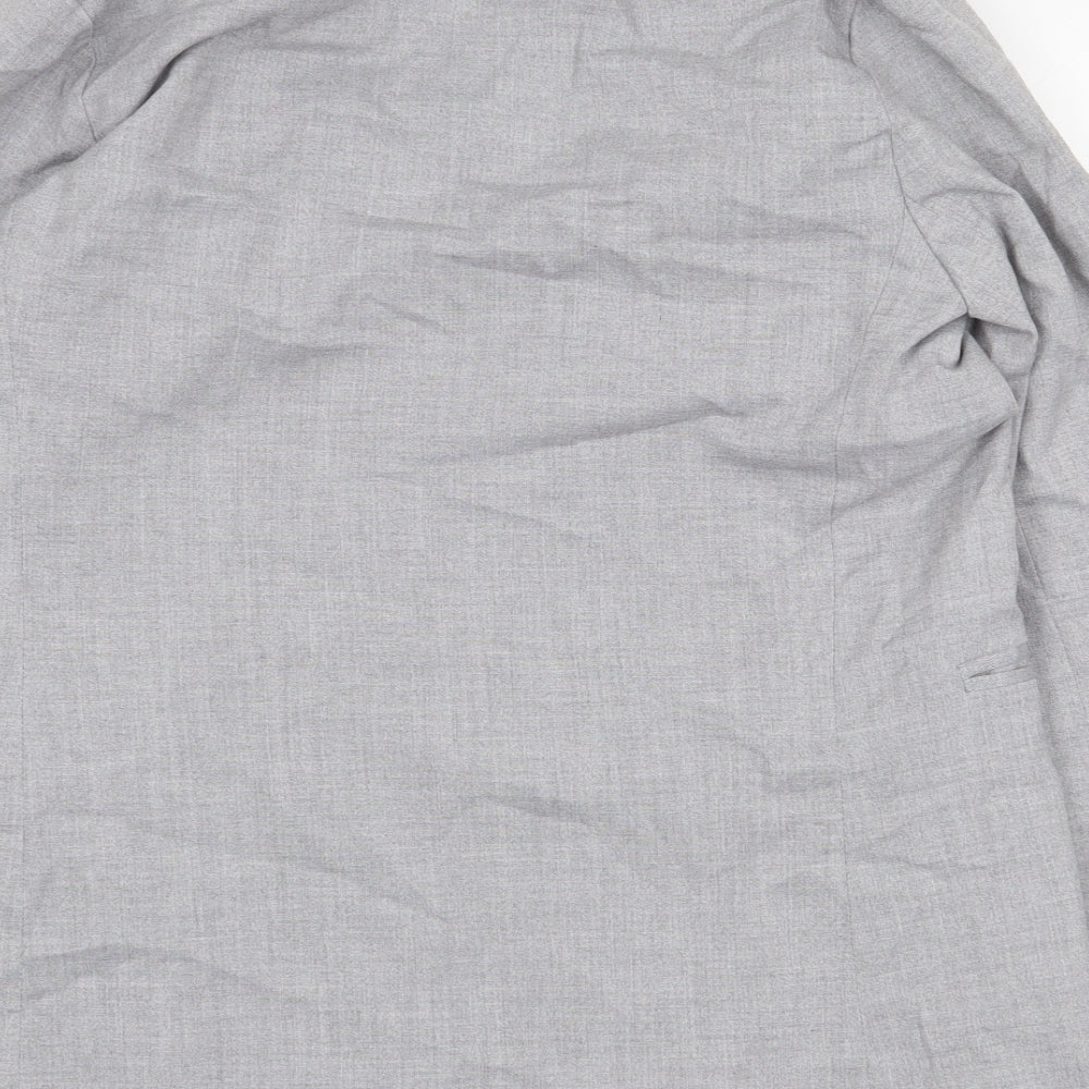 New Look Womens Grey Jacket Size 6 Button