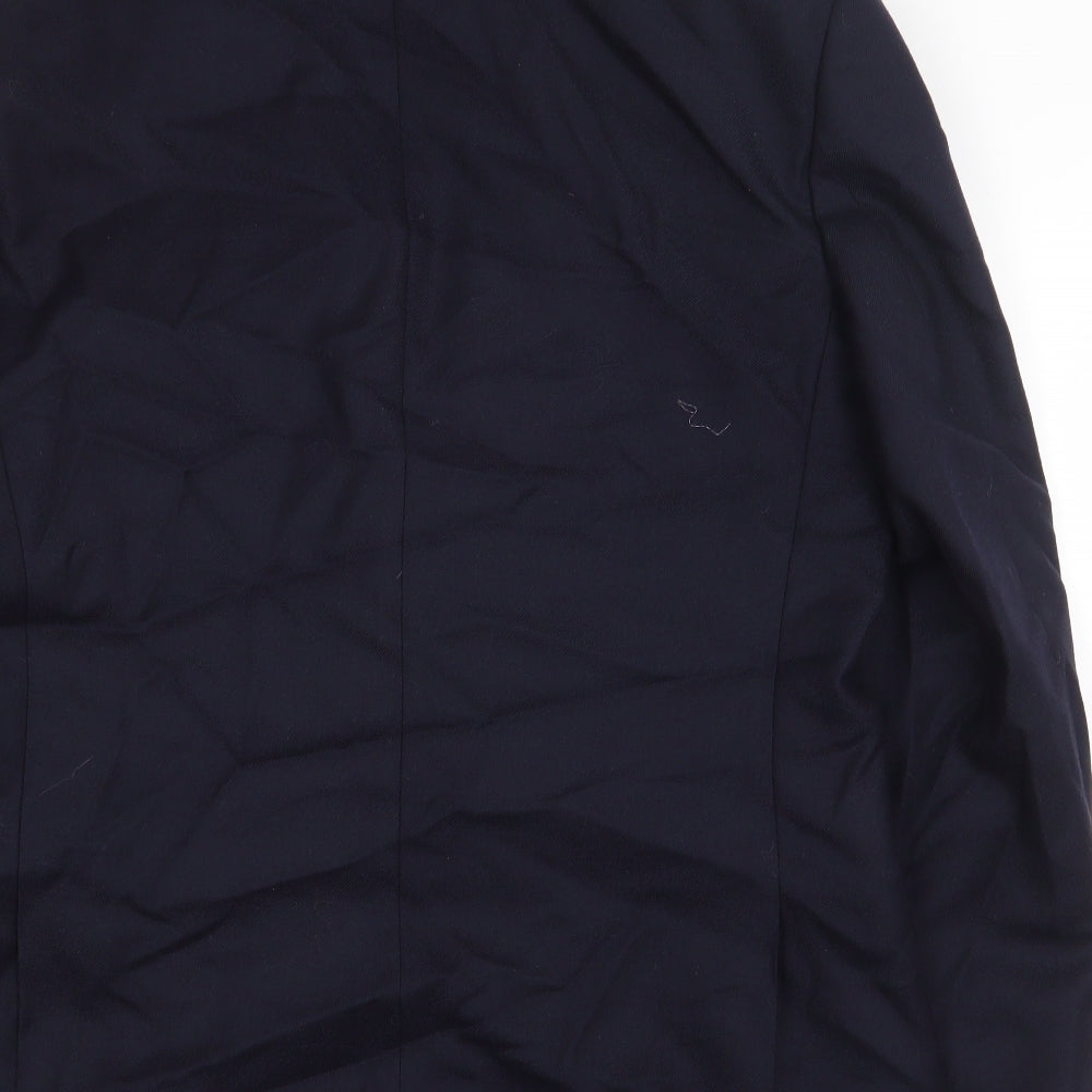 The Label Mens Blue Viscose Jacket Blazer Size 38
