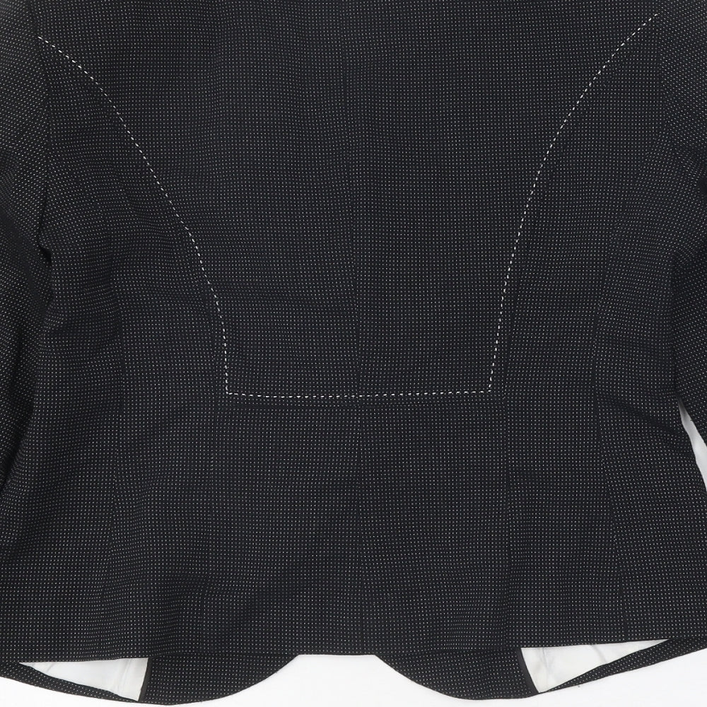 Marks & Spencer Womens Black Jacket Blazer Size 10 Button