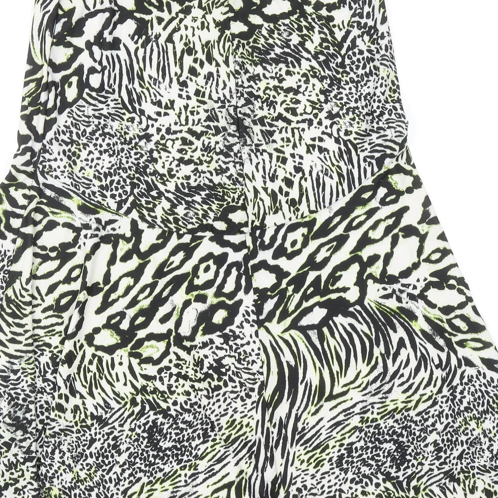 Ency Womens Multicoloured Geometric Polyester Trumpet Skirt Size 8