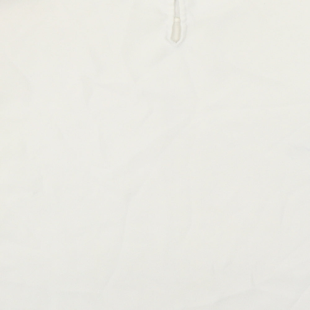 Zara Womens White Polyester Basic Blouse Size S Round Neck