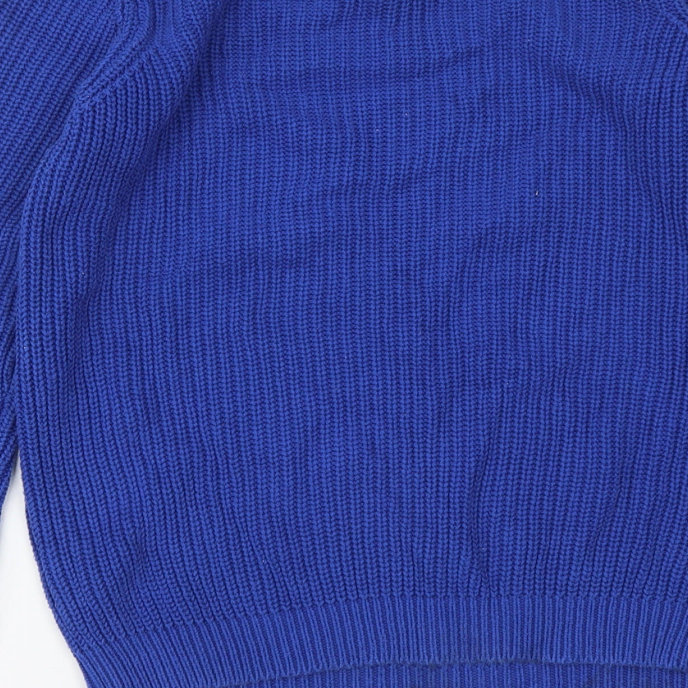 Dorothy Perkins Womens Blue Round Neck Cotton Pullover Jumper Size 10