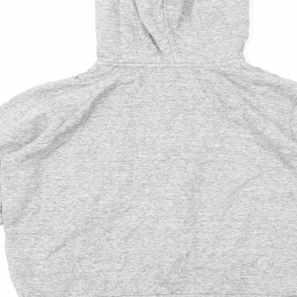 H&M Womens Grey Cotton Full Zip Hoodie Size S Zip