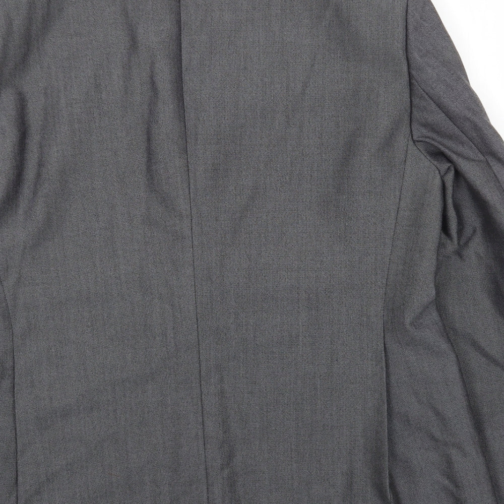 St Michaels Mens Grey Wool Jacket Blazer Size 40