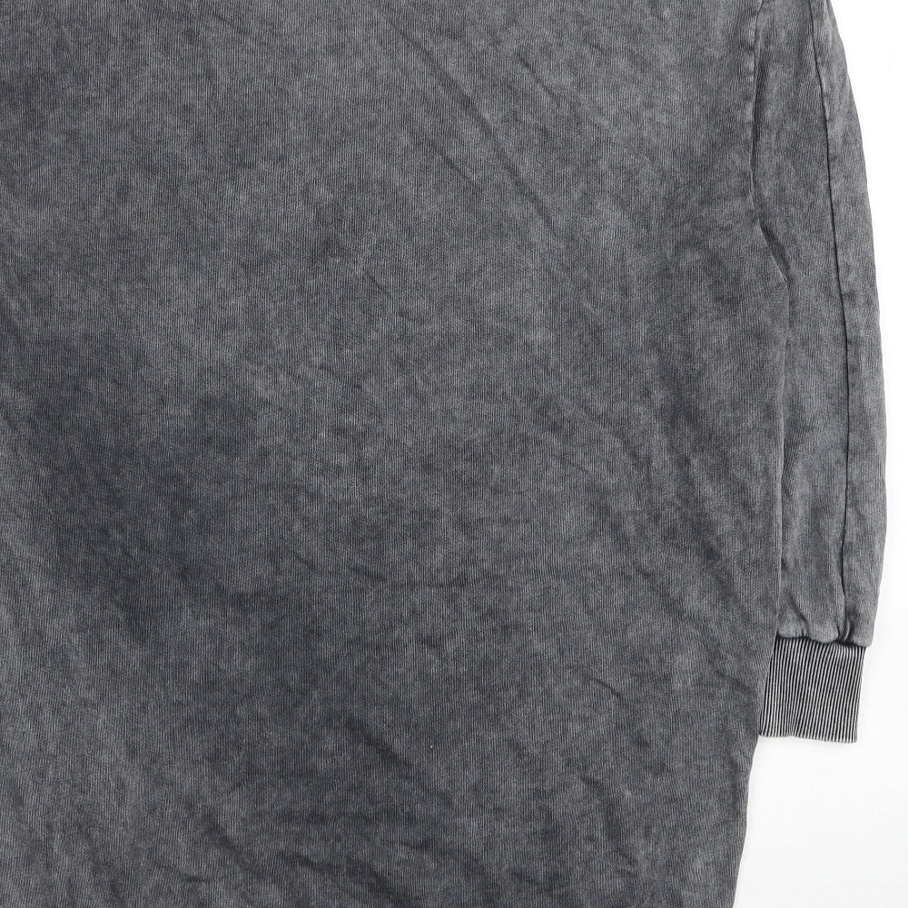 COLLUSION Womens Grey Cotton Pullover Sweatshirt Size 8 Pullover