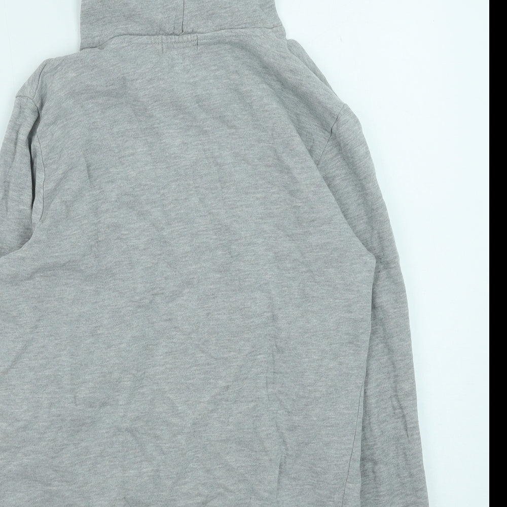 Topman Womens Grey Cotton Pullover Hoodie Size 2XS Pullover