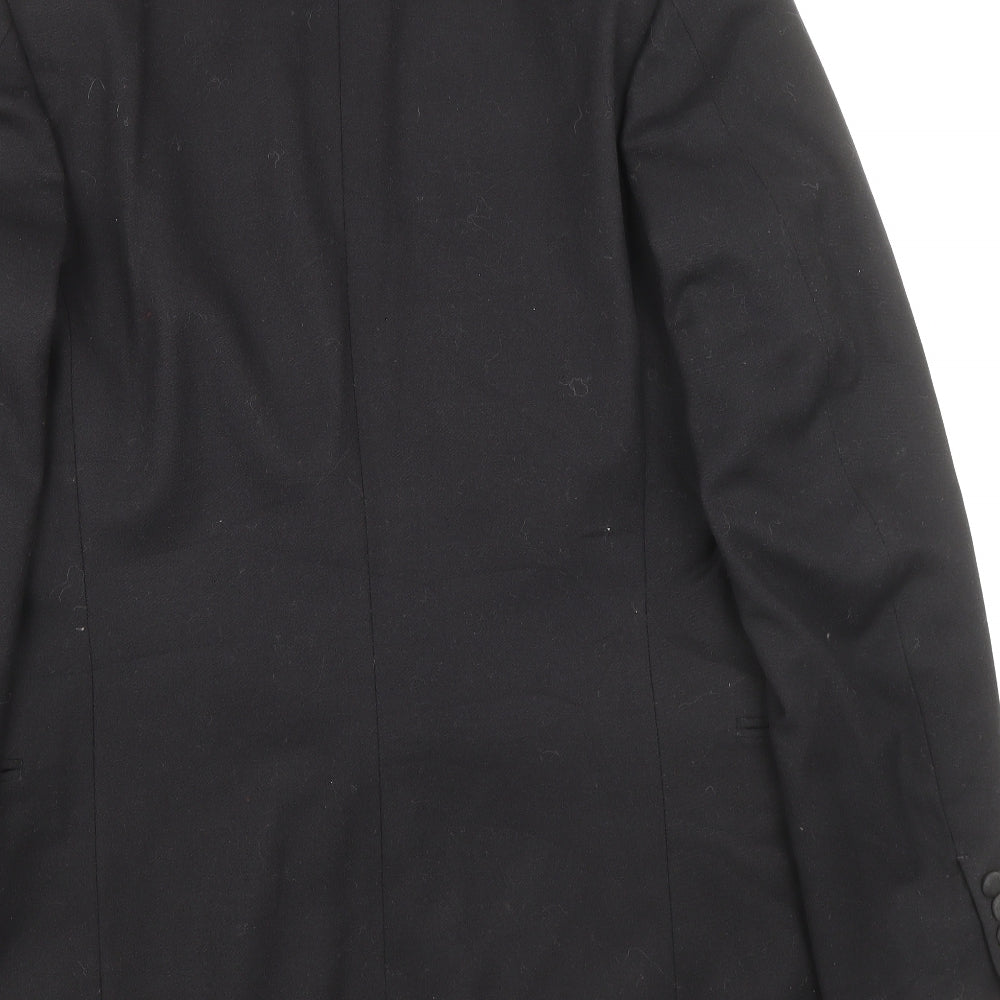 Preworn Mens Blue Polyester Jacket Suit Jacket Size 36