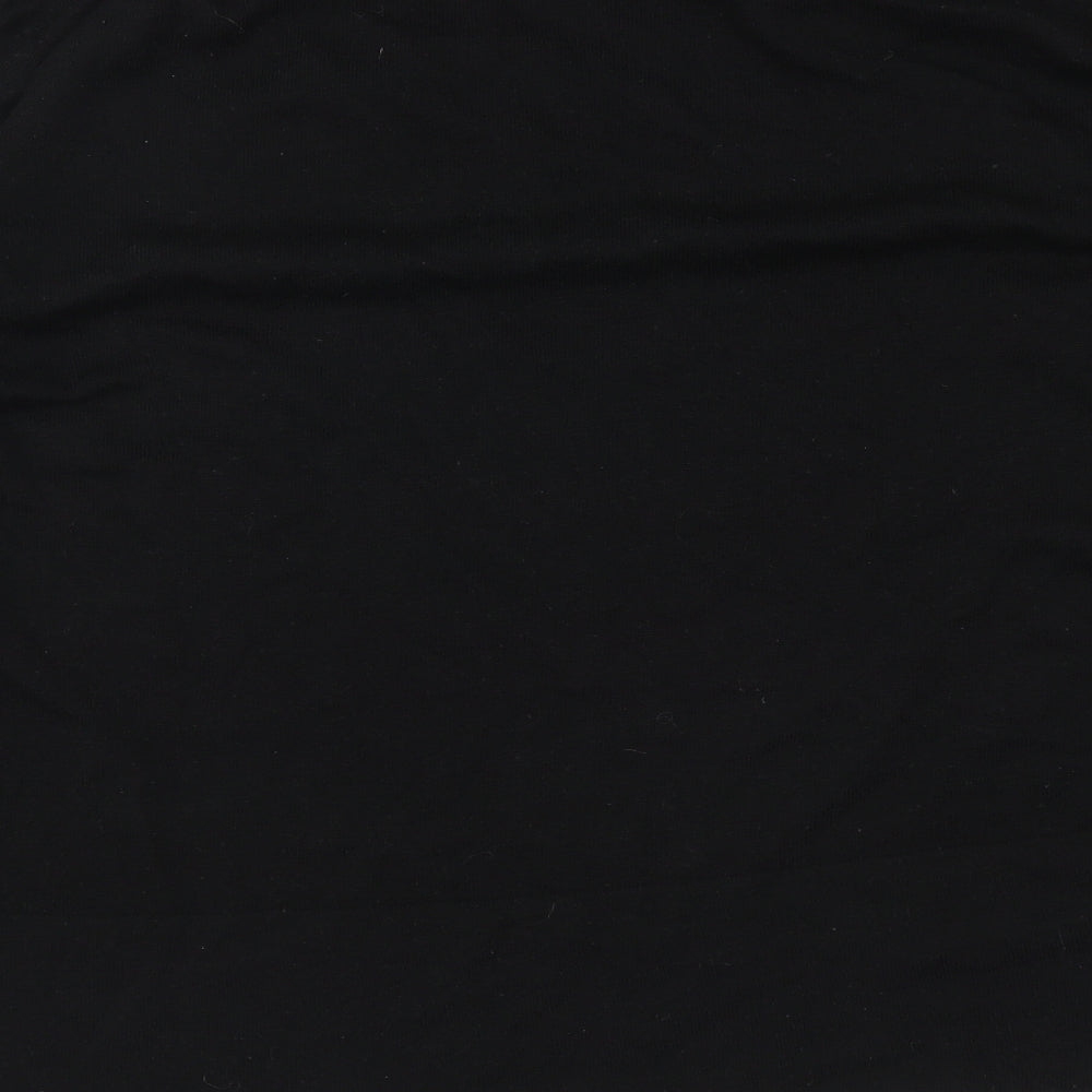 Zara Womens Black V-Neck Polyester Pullover Jumper Size M