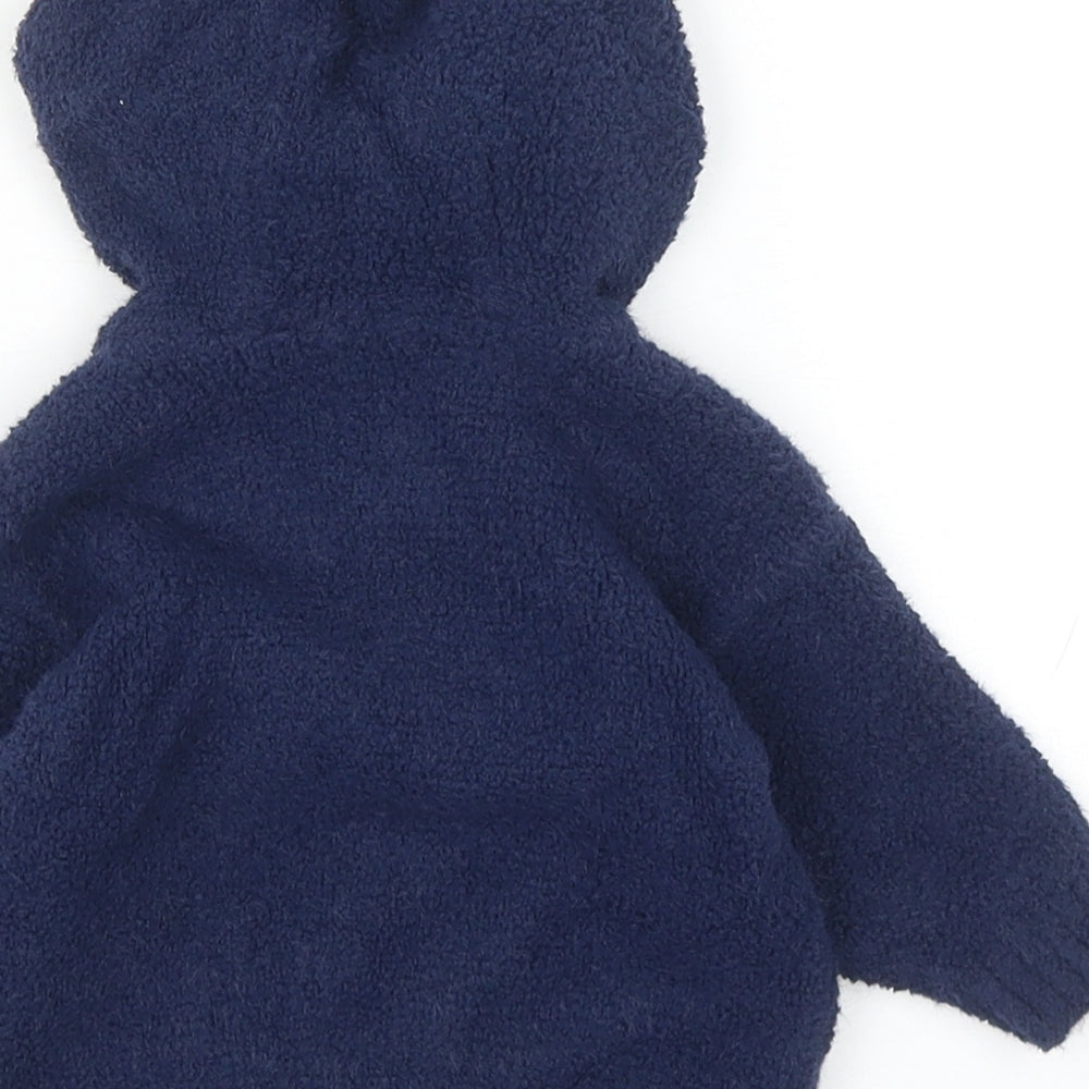 F&F Boys Blue Polyamide Pullover Jumper Size 0-3 Months Pullover