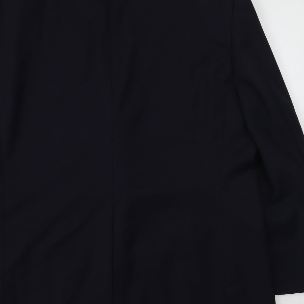 Preworn Mens Blue Wool Jacket Suit Jacket Size 44