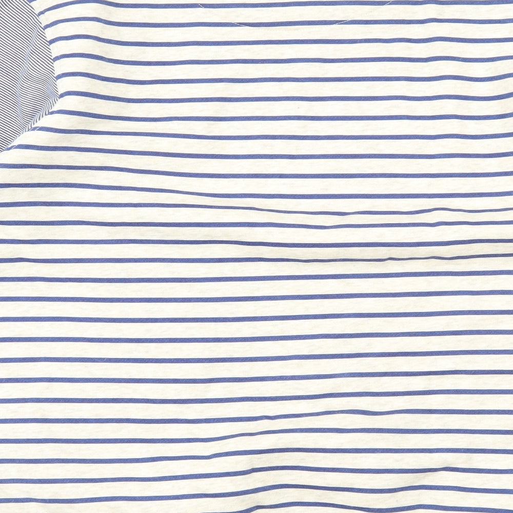 Matalan Boys Blue Striped Cotton Pullover Sweatshirt Size 12-13 Years Pullover