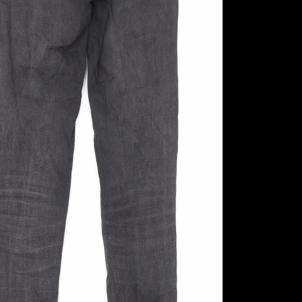 Pimkie Womens Grey Cotton Skinny Jeans Size 10 Regular Zip