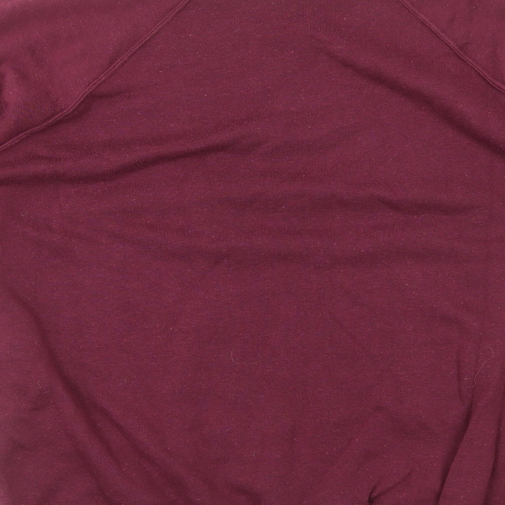 Sprintprint Mens Red Cotton Pullover Sweatshirt Size L