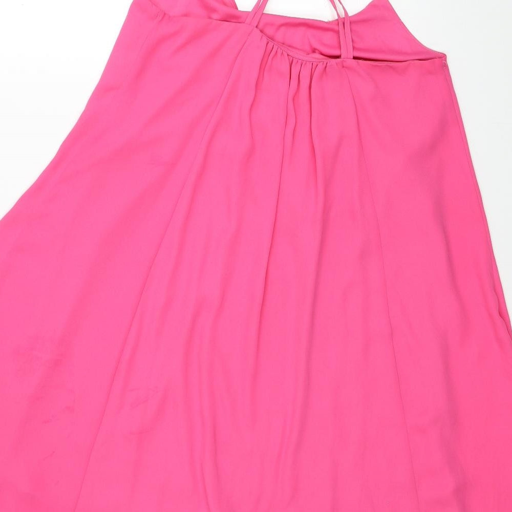 Red Herring Womens Pink Polyester Trapeze & Swing Size 10 Scoop Neck
