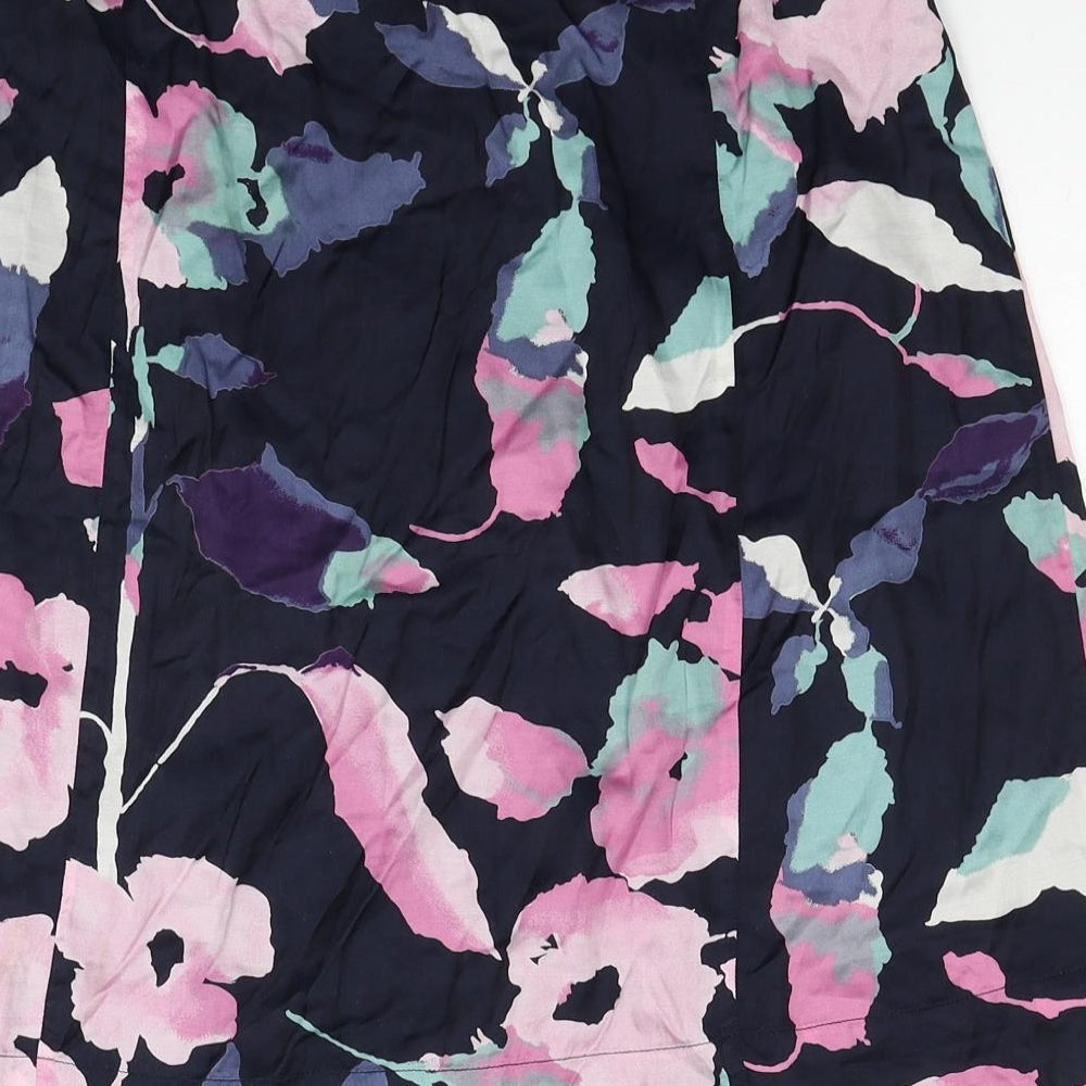 Jackpot Womens Multicoloured Geometric Viscose Flare Skirt Size 6 Zip