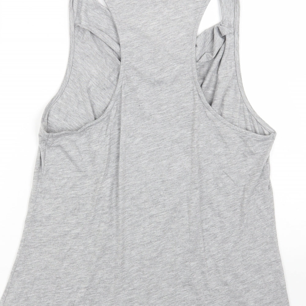 Label Lab Womens Grey Polyester Basic Tank Size 14 V-Neck