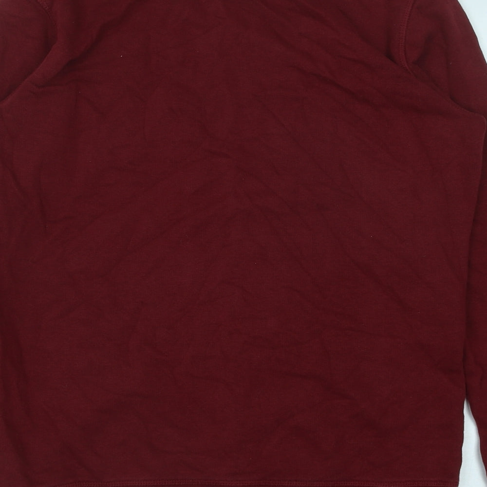 Mr Shaw Mens Red Cotton Pullover Sweatshirt Size M