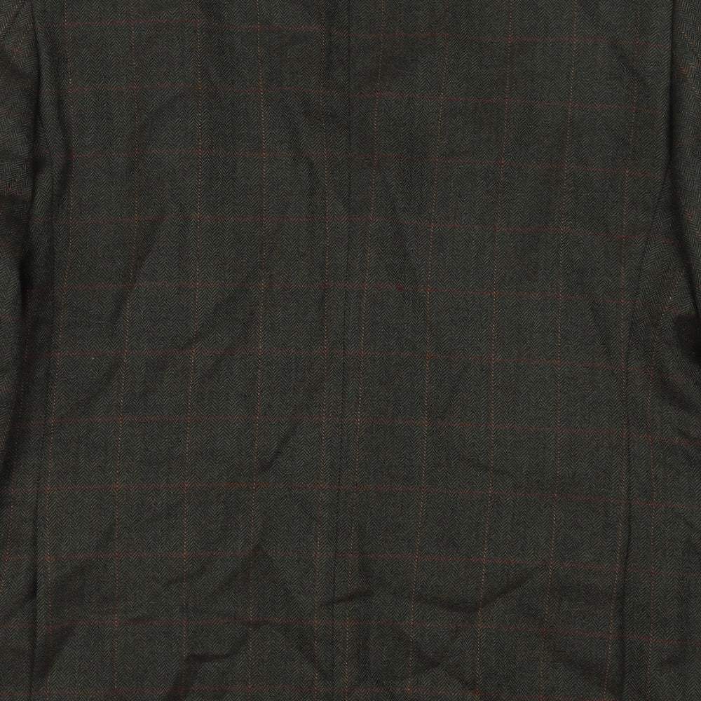 Preworn Mens Green Polyester Jacket Suit Jacket Size 42