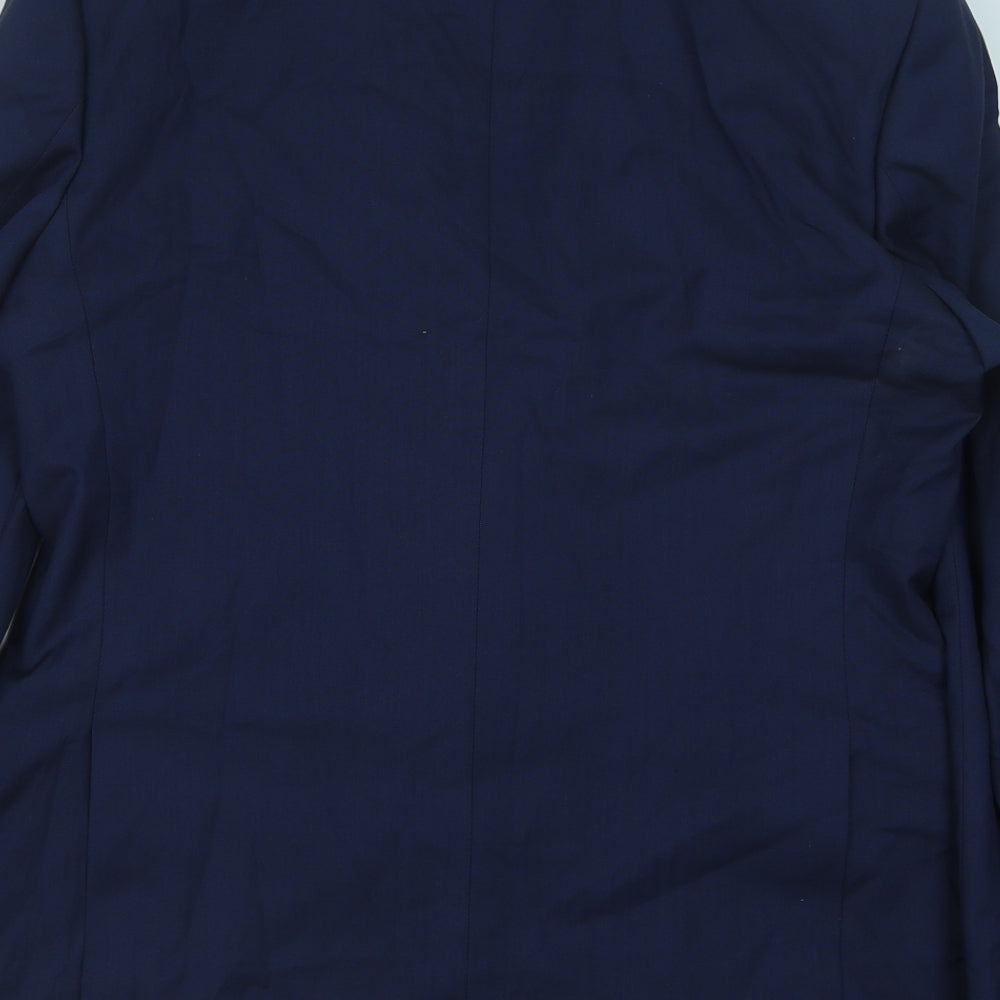 Marks & Spencer Mens Blue Polyester Jacket Suit Jacket Size 40