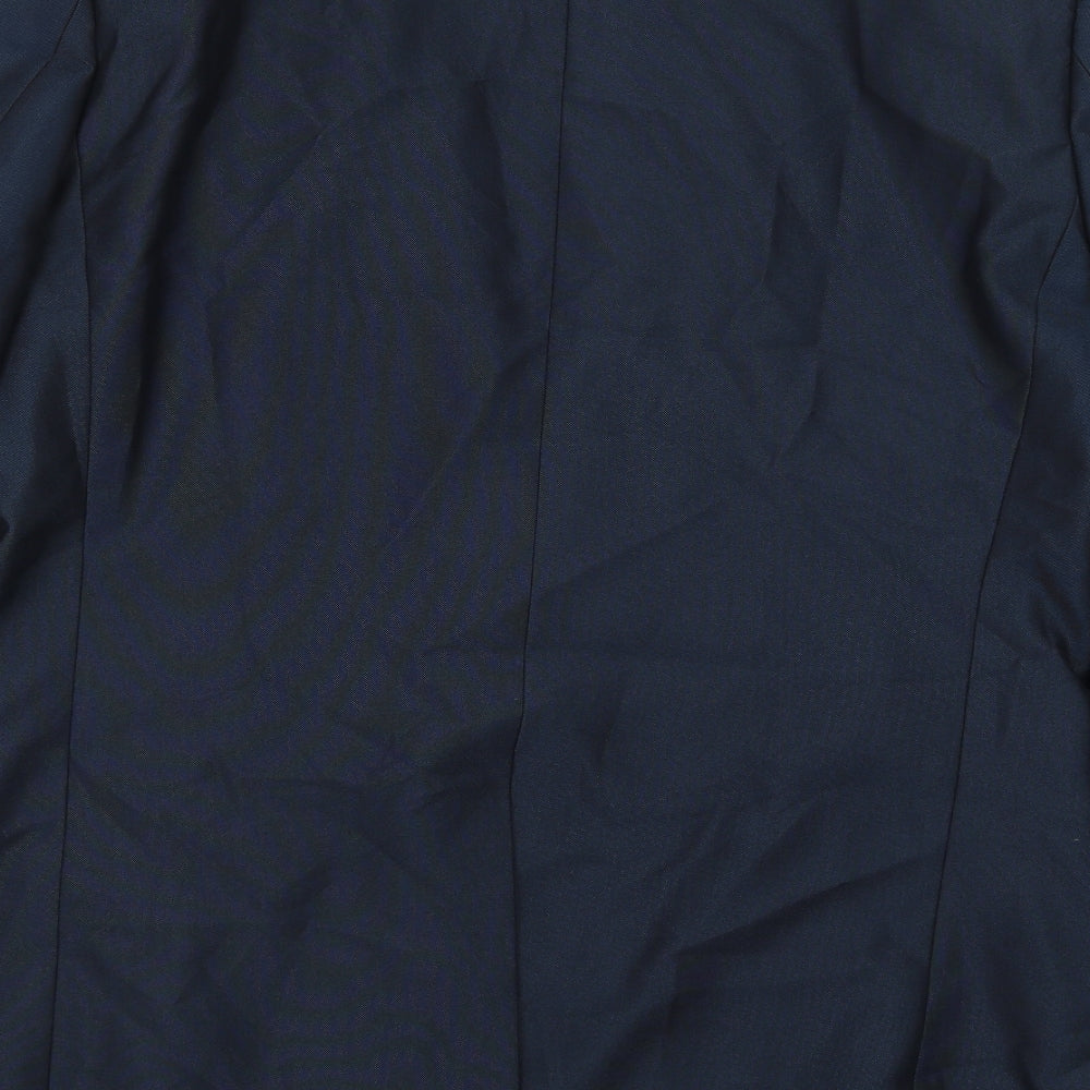 Preworn Mens Blue Polyester Jacket Suit Jacket Size 42