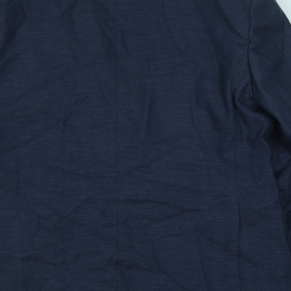 Marks & Spencer Mens Blue Polyester Jacket Suit Jacket Size 42