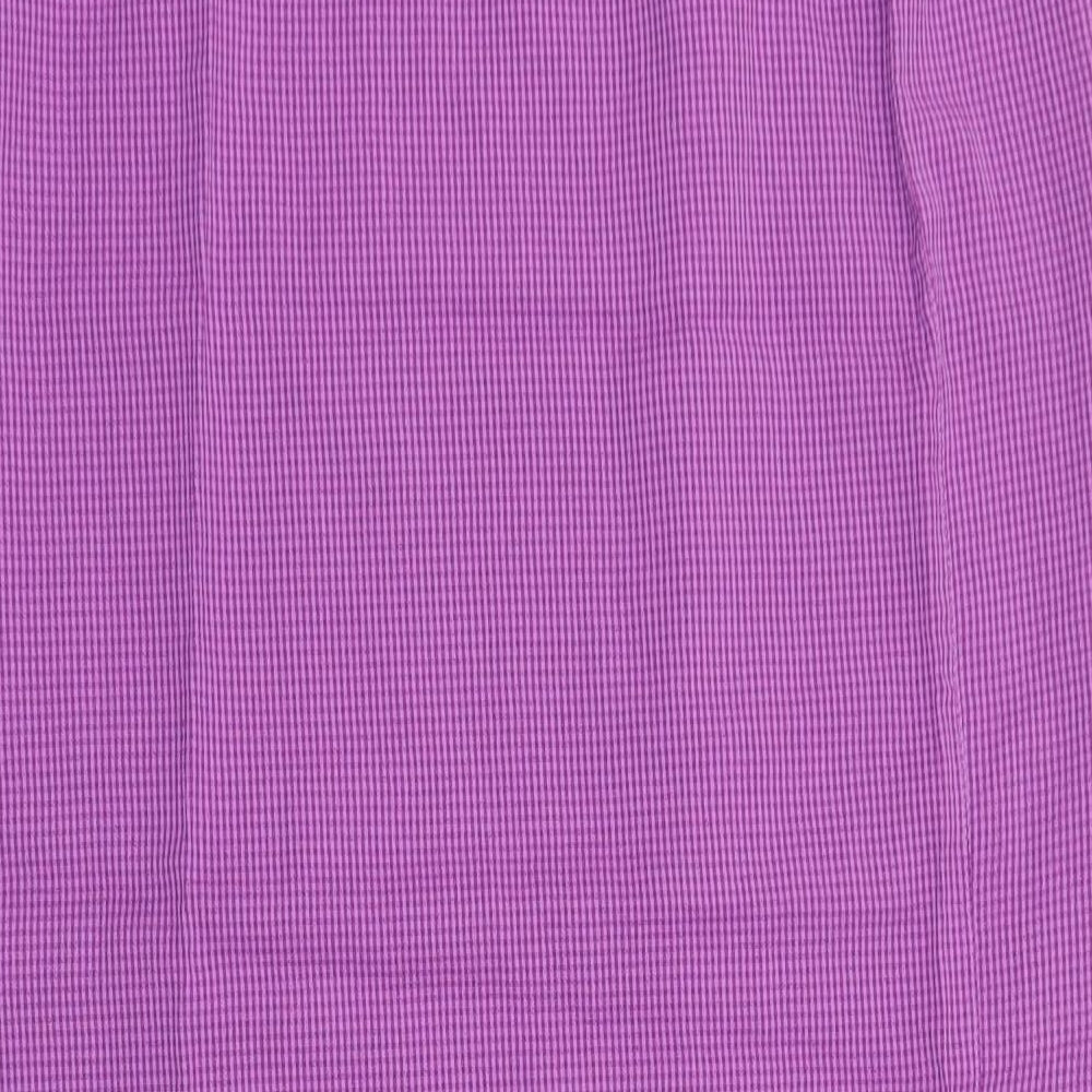 essence Womens Purple Geometric Viscose Straight & Pencil Skirt Size 36 Button